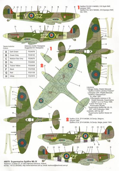 Techmod TM32048 1:32 Supermarine Spitfire Mk.IX