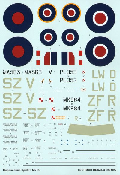 Techmod TM32048 1:32 Supermarine Spitfire Mk.IX