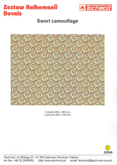 Techmod TM32049 1:32 Sworl camouflage WWI