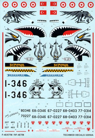 Techmod TM32050 1:32 McDonnell F-4E/ETM RF-4E/ETM Phantom II Turkish Air Force