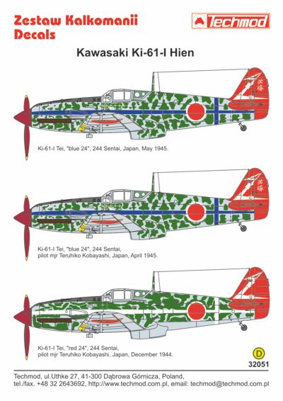 Techmod TM32051 1:32 Kawasaki Ki-61-I Hien
