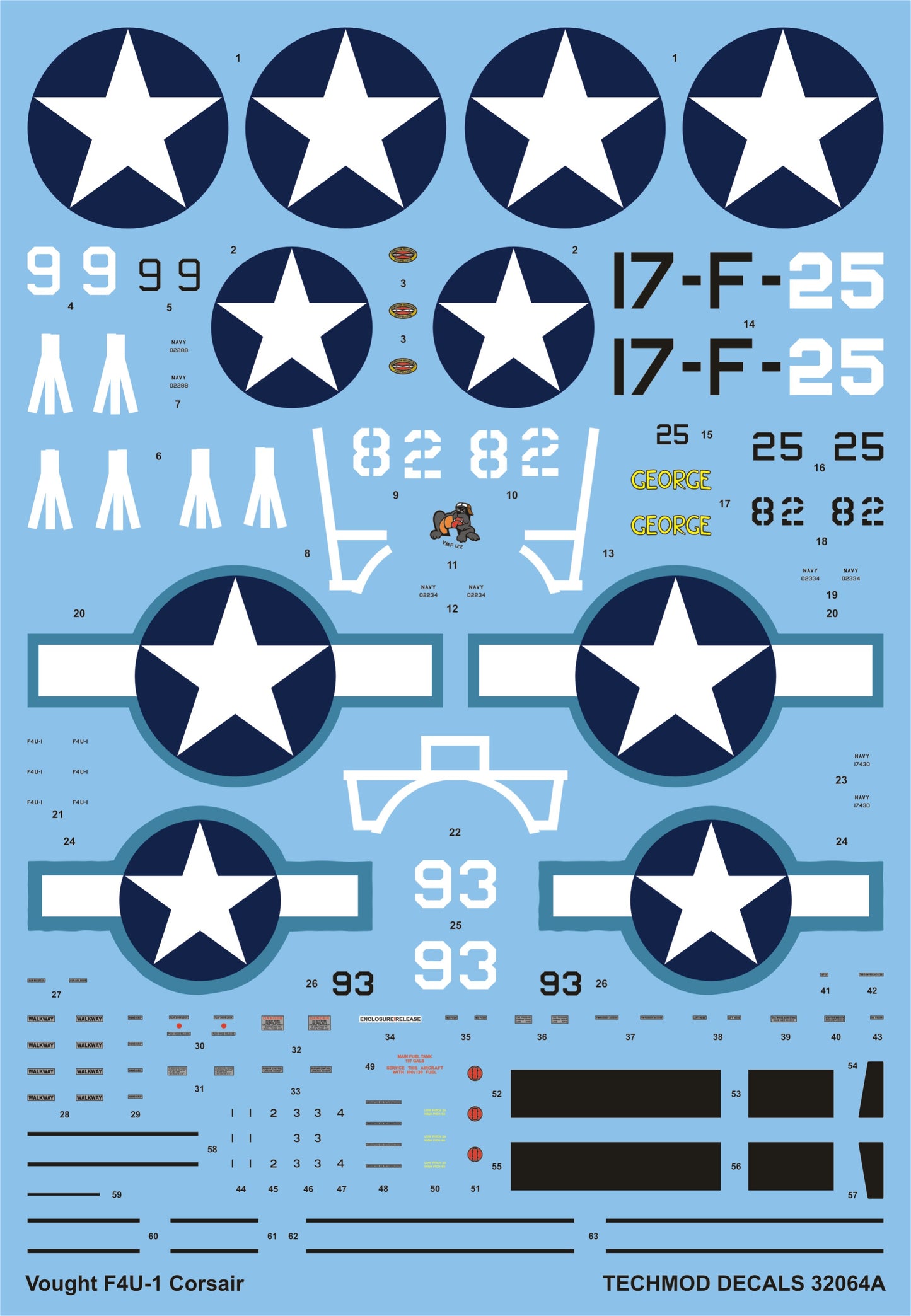 Techmod TM32064 1:32 Vought F4U-1 Corsair