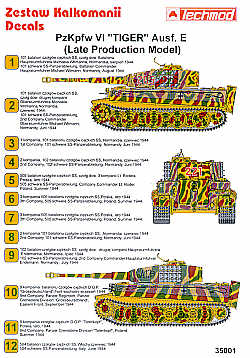 Techmod TM35001 1:35 Pz.Kpfw.VI Tiger Ausf.E Late production models