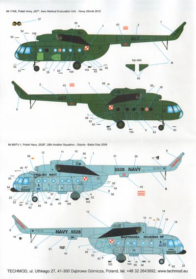 Techmod TM35102 1:35 Mil Mi-8MT/Mi-17 Hip-H Helicopter