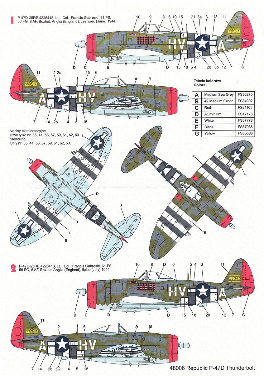 Techmod TM48006NEW 1:48 Republic P-47D Thunderbolt 'Bubbletop'