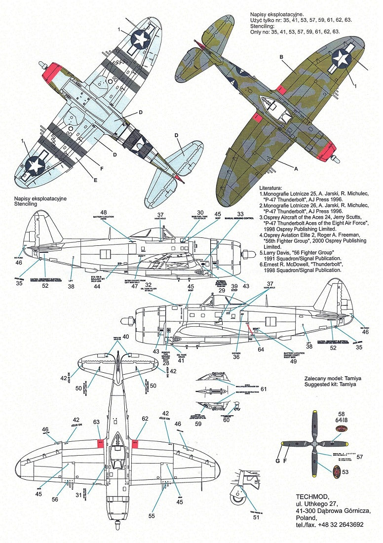 Techmod TM48006NEW 1:48 Republic P-47D Thunderbolt 'Bubbletop'