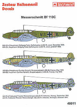 Techmod TM48011 1:48 Messerschmitt Bf-110C