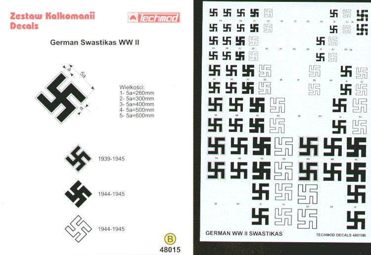 Techmod TM48015 1:48 Luftwaffe/German Swastikas