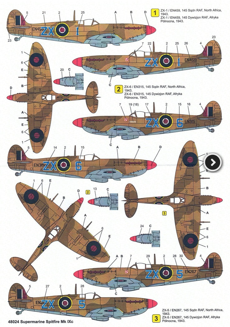Techmod TM48024 1:48 Supermarine Spitfire Mk.IXc