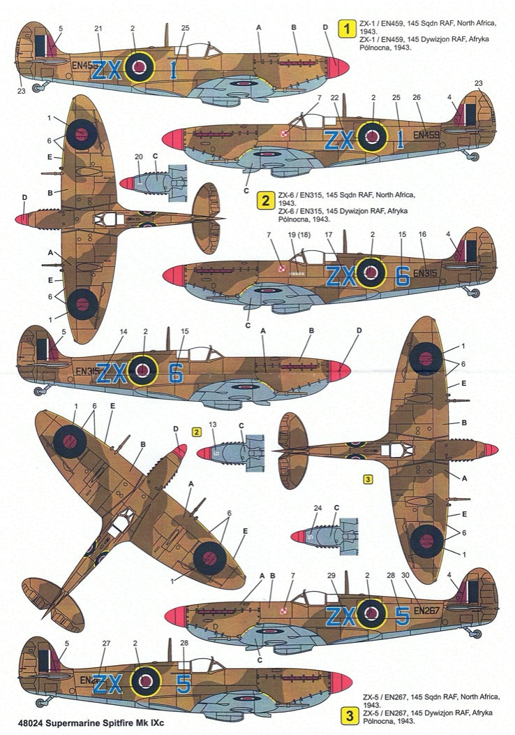 Techmod TM48024 1:48 Supermarine Spitfire Mk.IXc