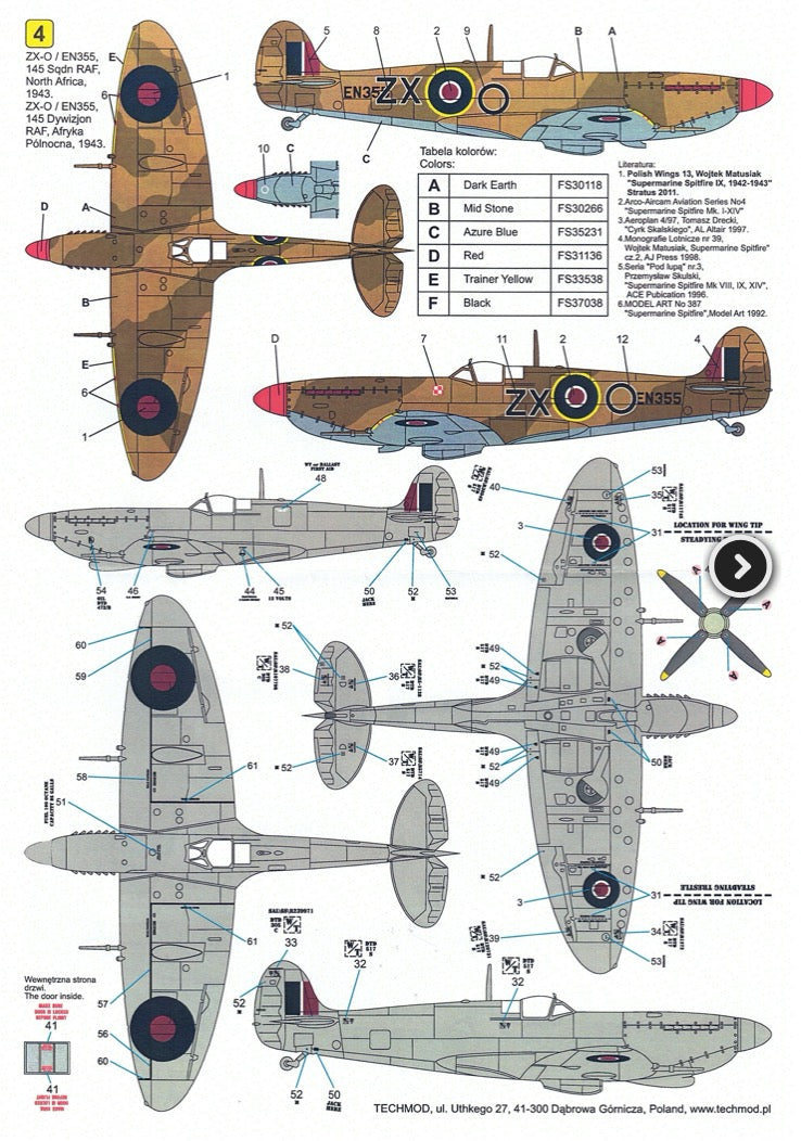 Techmod TM48024 1:48 Supermarine Spitfire Mk.IXc