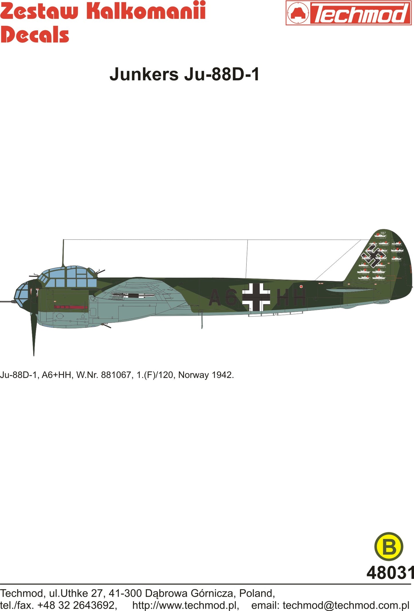 Techmod TM48031C 1:48 and updated! Junkers Ju-88D-1