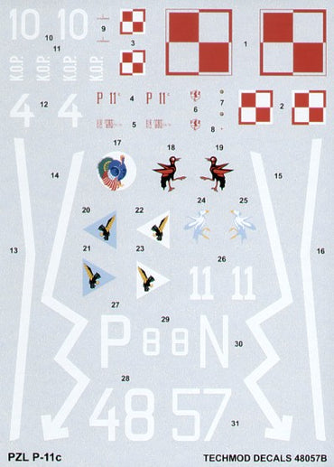 Techmod TM48057 1:48 PZL P.11C Part 1.