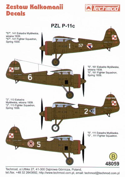 Techmod TM48059 1:48 PZL P.11C Part 3.
