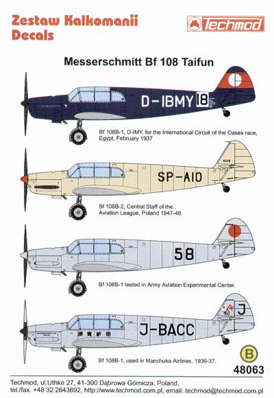 Techmod TM48063 1:48 Messerschmitt Bf-108B Taifun Part 2.