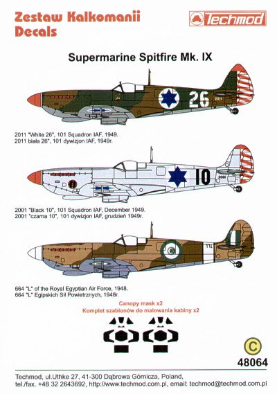 Techmod TM48064 1:48 Supermarine Spitfire Mk.IX