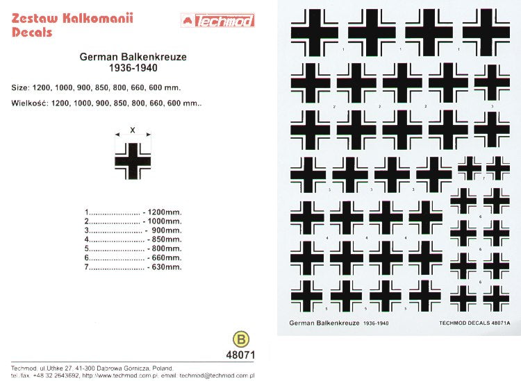 Techmod TM48071 1:48 Luftwaffe/German National Insignia