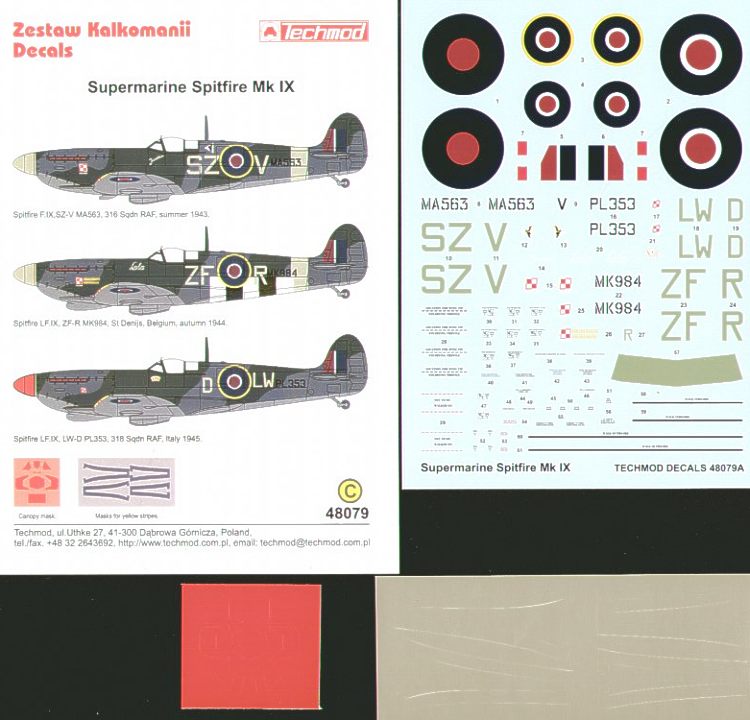 Techmod TM48079 1:48 Supermarine Spitfire Mk.XI