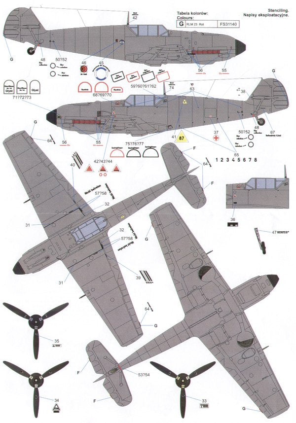 Techmod TM48081 1:48 Messerschmitt Bf-109E-4