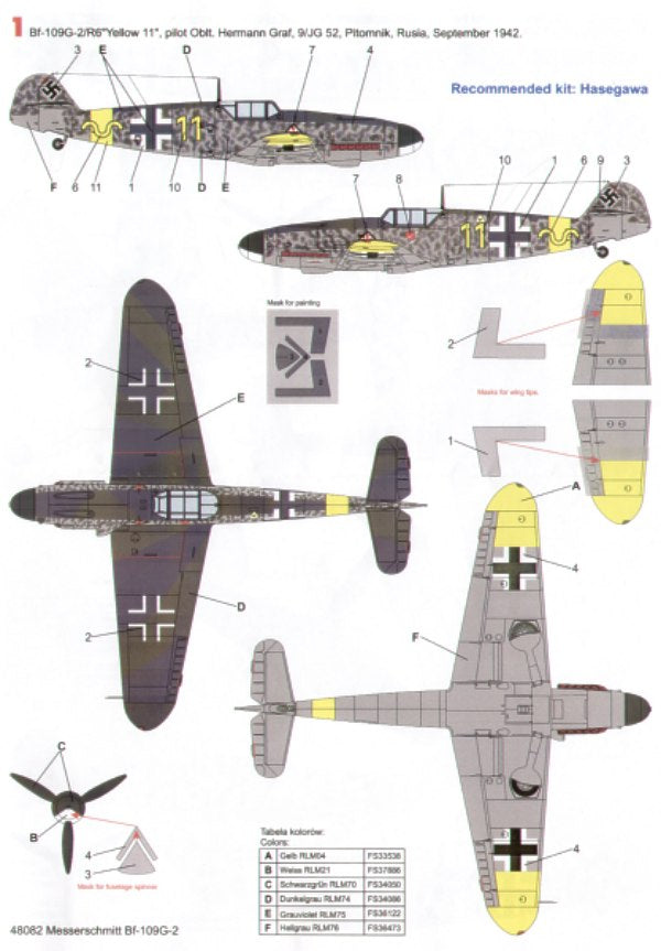 Techmod TM48082 1:48 Messerschmitt Bf-109G-2