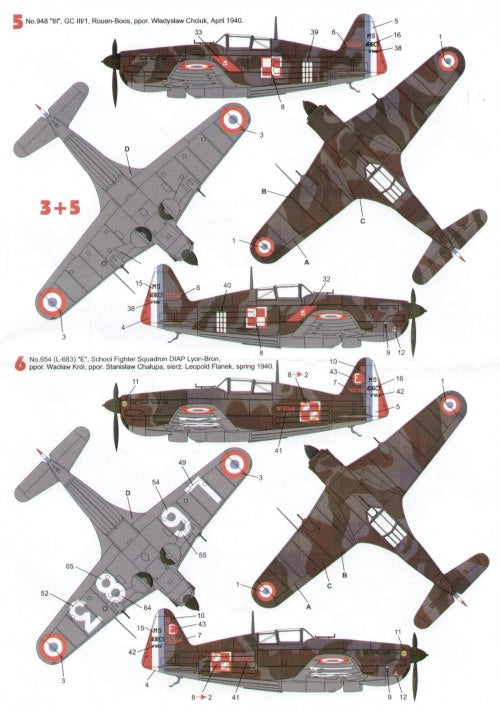 Techmod TM48083 MS.406C1 Armee de l'Air Polish Pilots 1:48