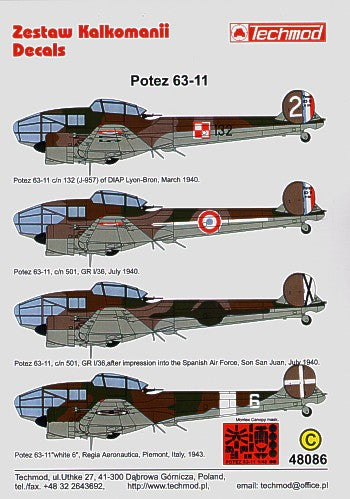 Techmod TM48086 1:48 Potez 63-11