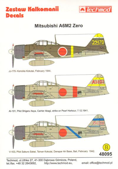 Techmod TM48095 1:48 Mitsubishi A6M2 Zero