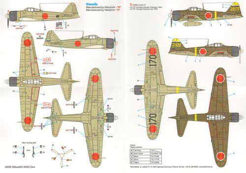 Techmod TM48095 1:48 Mitsubishi A6M2 Zero
