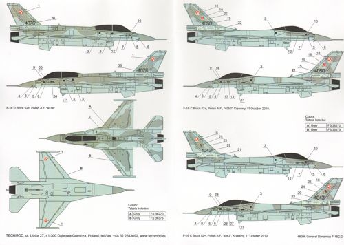 Techmod TM48096 F-16C/D Block 52+ Polish Air Force 1:48