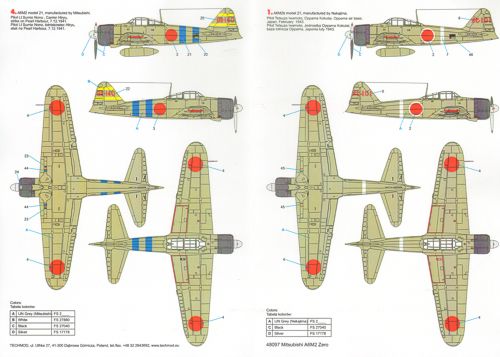 Techmod TM48097 1:48 Mitsubishi A6M2 Zero