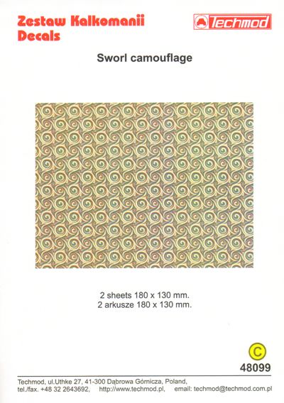 Techmod TM48099 1:48 Sworl Camouflage, pkt of 2.