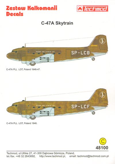 Techmod TM48100 1:48 Douglas C-47A Dakota