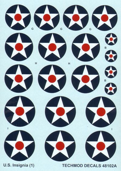 Techmod TM48102 1:48 U.S.National Insignia 1919-1942