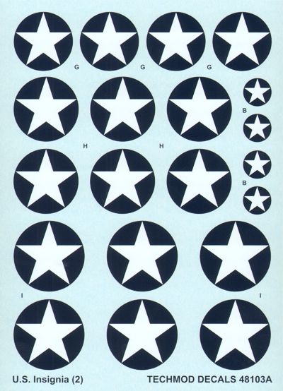Techmod TM48103 1:48 U.S.National Insignia 1942-1943