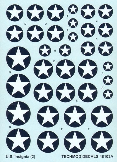 Techmod TM48103 1:48 U.S.National Insignia 1942-1943