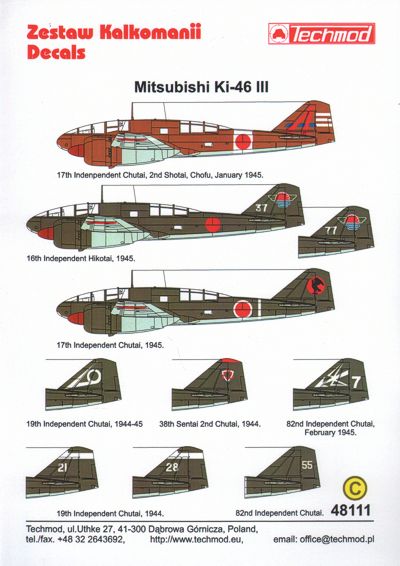 Techmod TM48111 1:48 Mitsubishi Ki-46 Dinah