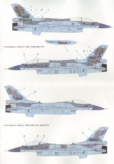 Techmod TM48114 1:48 Lockheed-Martin F-16C/F-16D Block 52+