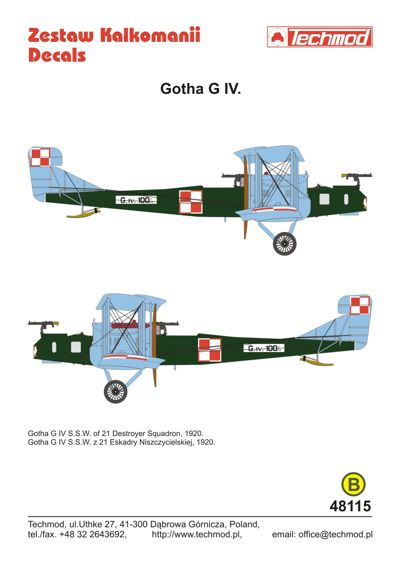Techmod TM48115 1:48 Gotha G.IV S.S.W