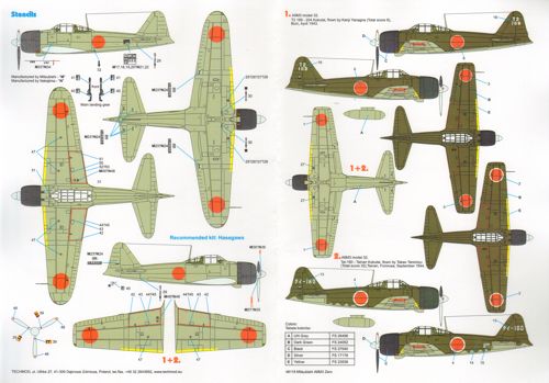 Techmod TM48118 1:48 Mitsubishi A6M3 Zero