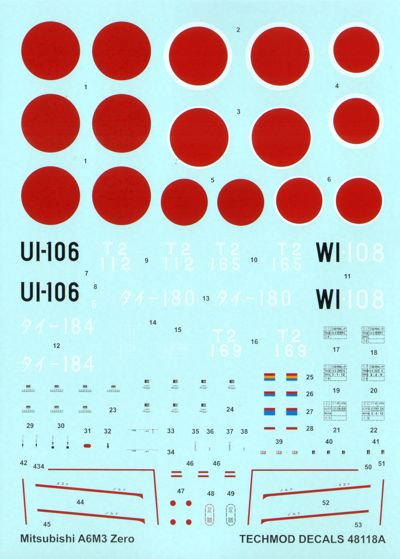 Techmod TM48118 1:48 Mitsubishi A6M3 Zero