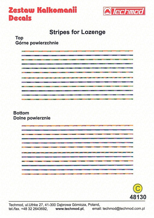 Techmod TM48130 1:48 Stripes for Lozenge schemes