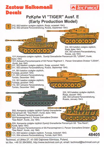 Techmod TM48405 1:48 Pz.Kpfw.VI 'Tiger' Aust