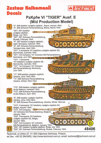Techmod TM48406 1:48 Pz.Kpfw.VI 'Tiger' Aust