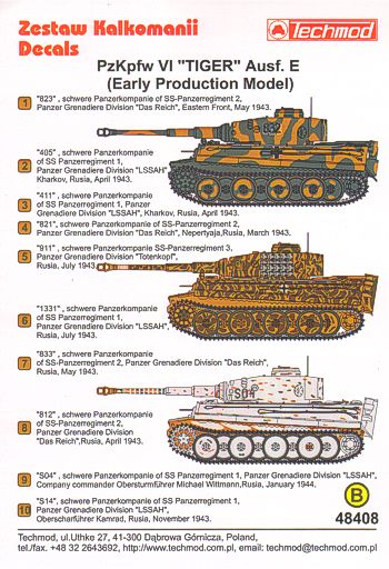 Techmod TM48408 1:48 Pz.Kpfw.VI 'Tiger' Aust