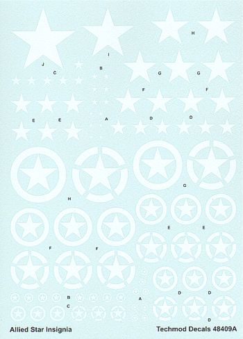 Techmod TM48409 1:48 Allied Star Insignia White