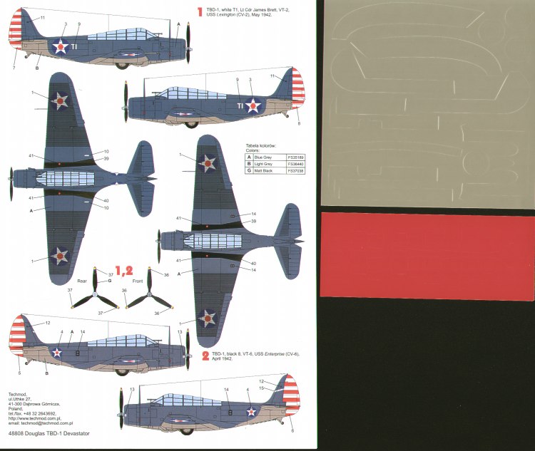 Techmod TM48808 1:48 Douglas TBD-1 'Devastator' at War