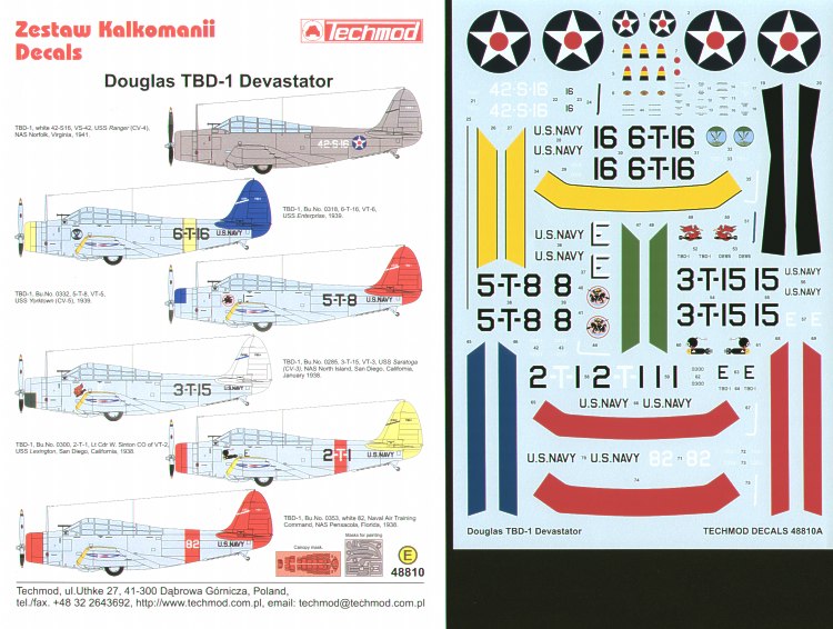 Techmod TM48810 1:48 Douglas TBD-1 'Devastator' Pre War