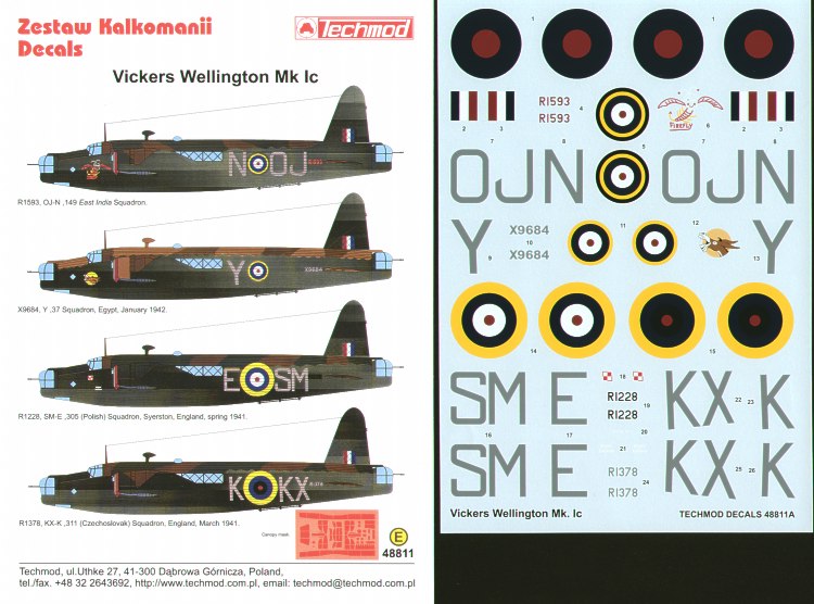 Techmod TM48811 1:48 Vickers Wellington Mk.Ic