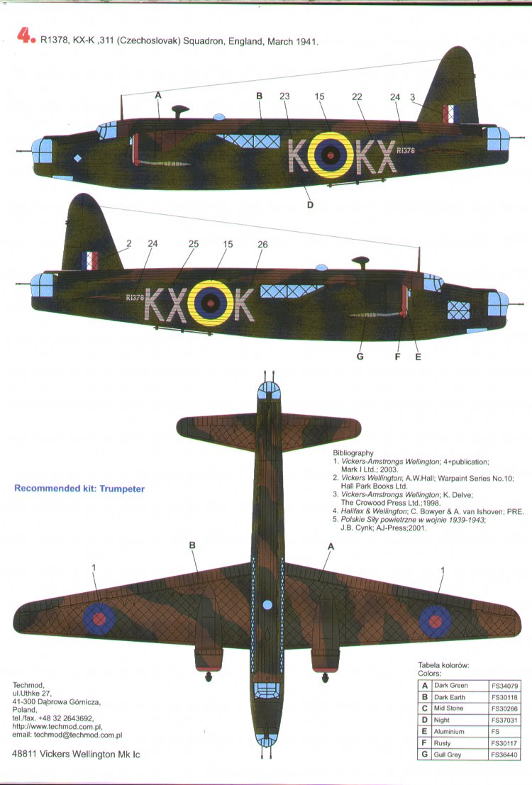 Techmod TM48811 1:48 Vickers Wellington Mk.Ic