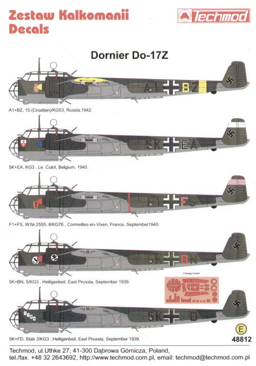 Techmod TM48812 1:48 Dornier Do-17Z